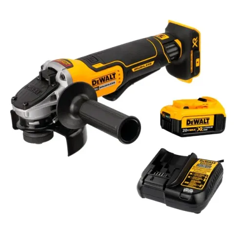Kit Esmerilhadeira à Bateria 20V 4Ah Carregador Bivolt Max Li-Ion Brushless Dewalt DCG413