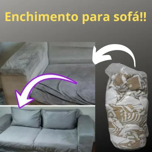 Enchimento para sofá à$1,00 real o kg.