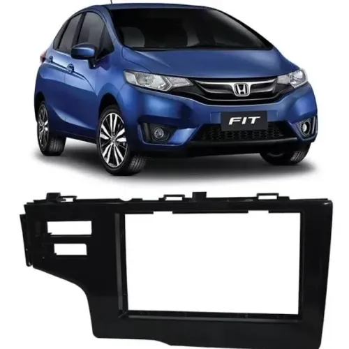 Moldura 2 din 7 Polegadas Black Piano Honda Fit 2015 2016 2017 2018 2019