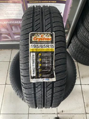 PNEU REMOLD CRYSTONE 195/65/R15 (montagem grátis)