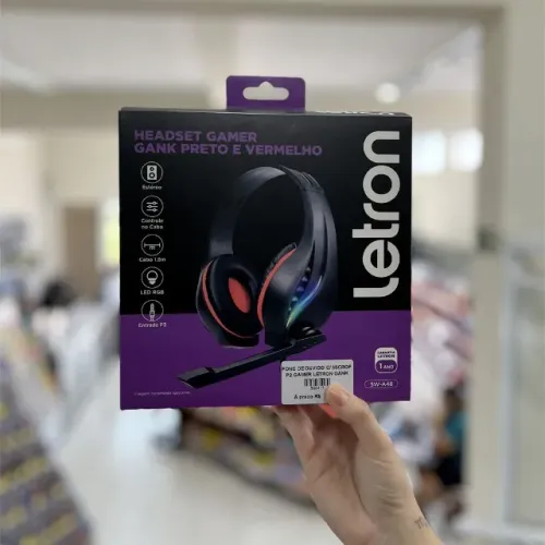 Headset Gamer Letron com Led Rainbow