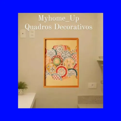 Quadro Decorativo Pratos coloridos