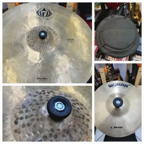 Kit Prato Diril 17" Crash Liga B20 Turco +  Splash Wuhan 8". Acompanha Bag