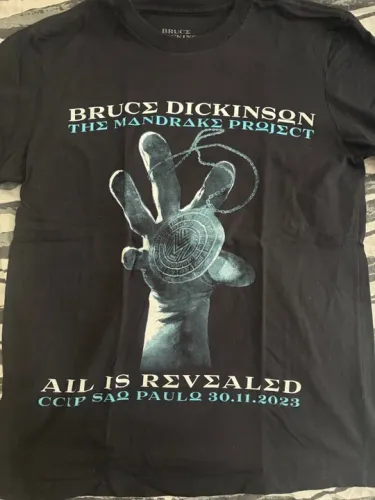 Camiseta Bruce Dickinson The Mandrake Project - Tamanho M - Novo