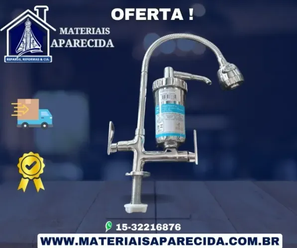 Torneira Gourmet Filtro Purificador Cozinha Metal Mesa - nova