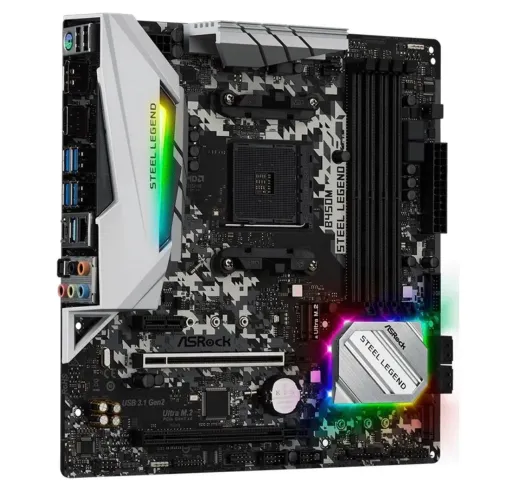 Placa mãe steel legend B450 M