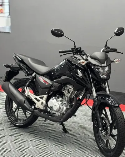 CG 160 Fan 2025 Preta 60 Km Emplacada IPVA 2025