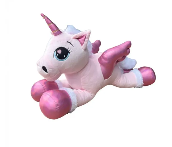 UNICÓRNIO PELÚCIA GIGANTE BEBÊ FOFINHO ROSA 115CM ANTIALÉRGICO DECORATIVOS