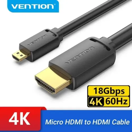 Micro HDMI para HDMI- Gopro , Raspberry Pi , Câmeras , 4k 60Hz - 2 Metros