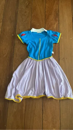 Vestido Infantil Branca de Neve