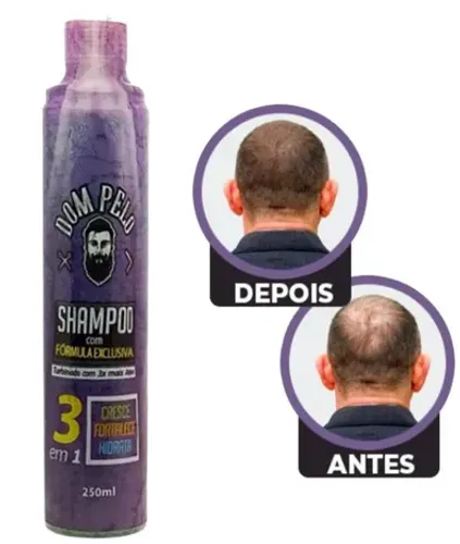 Shampoo Fortalecedor Capilar Hidrata Dom Pelo 3 Em 1 - 250mL z1301