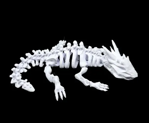 Dragão esquelético articulado 3D Print