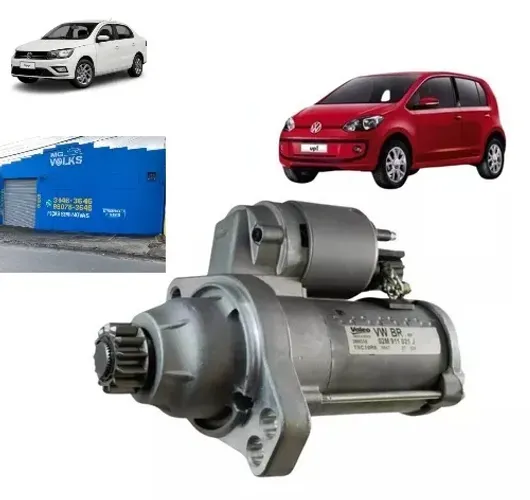 Motor de partida 13 dentes original Valeo UP, Gol, Voyage, Fox e Polo 1.0 3 cilindros
