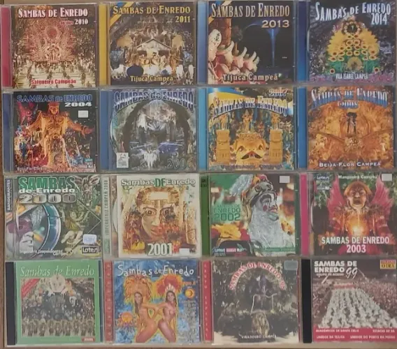 CD Coleção, lote, kit  com 17 CDS - Samba Enredos Carnaval RJ