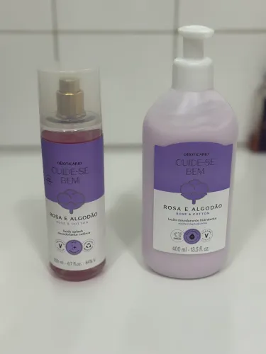 Kit cuide se bem rosa e algodão 