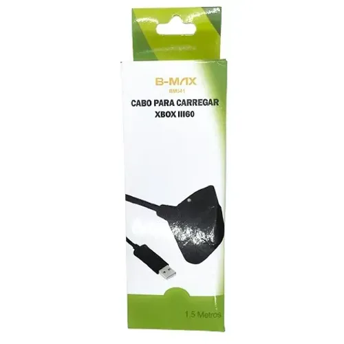 Cabo Carregador Xbox 360 USB 1.5 Metros B-Max BM541