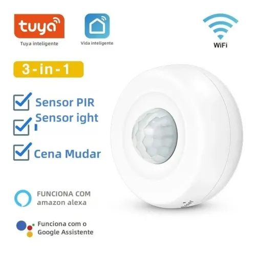 Sensor de Presença Inteligente WiFi Tuya - Alexa