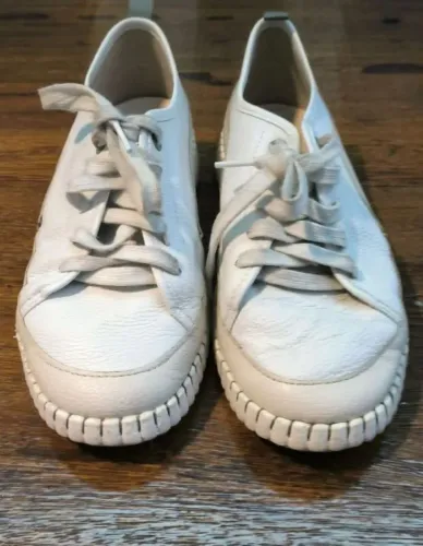 tênis soulier couro legítimo seminovo branco tamanho 39