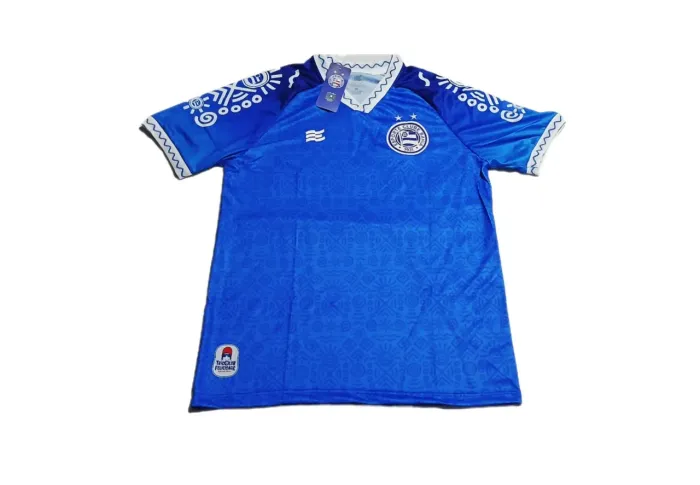 Camisa Bahia Original Carlinhos Brown 2024 Carnaval Futebol Azul