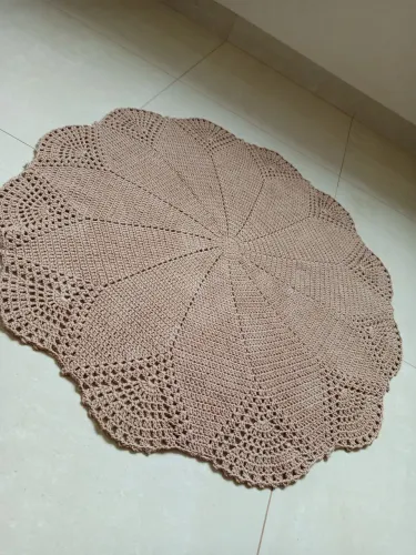 Tapete de crochê artesanal