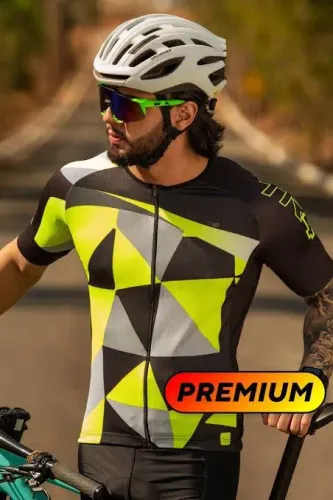 Camisa Ciclismo Premium - Design Geométrico