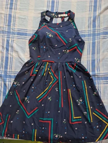 Vestido Azul Estampado Floral