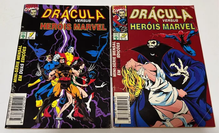 Drácula versus heróis Marvel minissérie em 2 edições editora abril 1995
