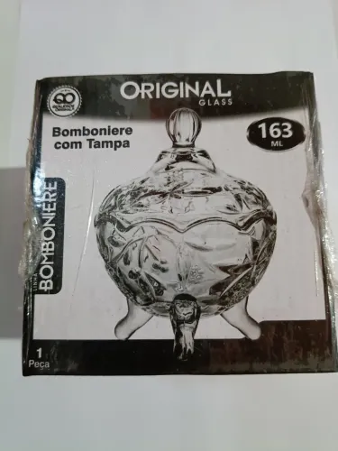 Bomboniere com tampa 163ml vidro