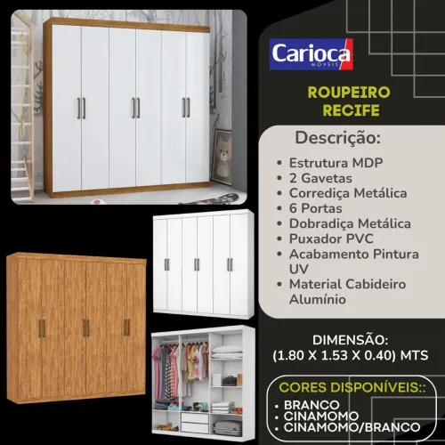 Guarda-Roupa 6 portas