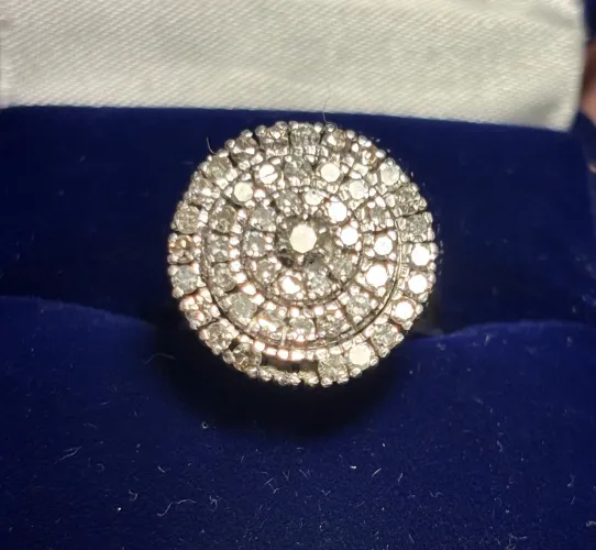 Anel De Diamantes Chuveiro 2 Cm/s Diam E  Aprox 50 Diamantes