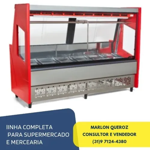 Balcão de Açougue 2M Vermelho Polar