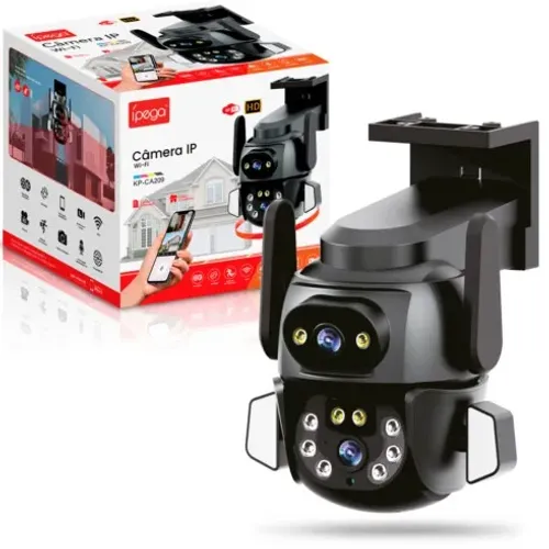 Câmera de Segurança IP Wifi 3D Full Hd 1080p com Lente Dupla 360°