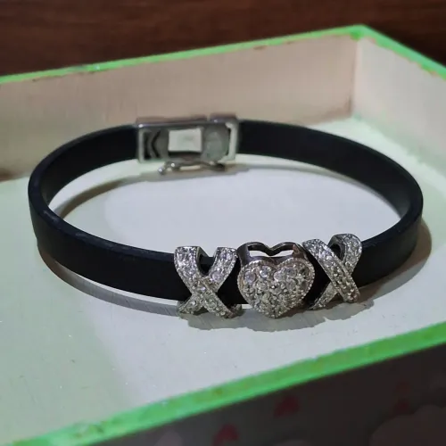 Bracelete Emborrachado e Prata 925