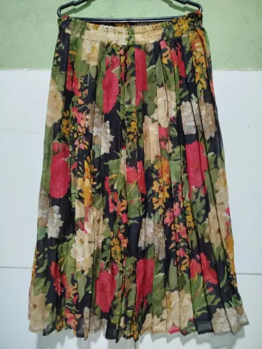 Saia Plissada Floral