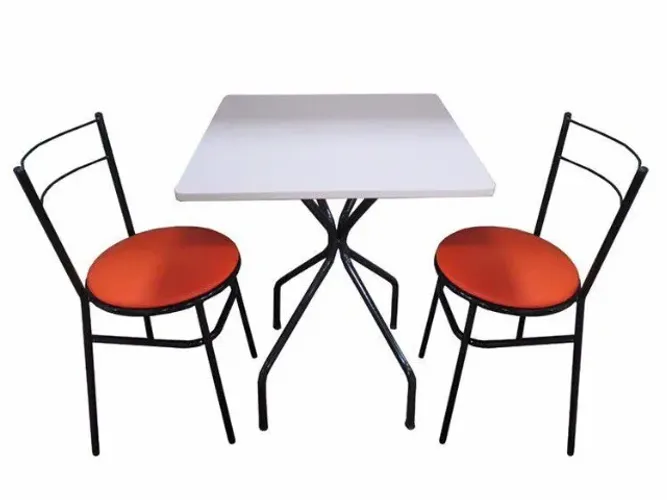 CONJUNTO DE MESA COM DUAS CADEIRAS-IDEAL PARA SORVETERIA,PADARIA,RESTAURANTE,LANCHONETE
