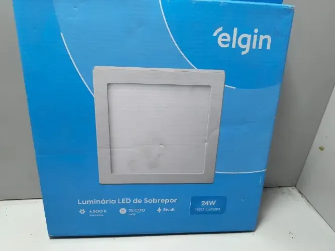 Lote 21 Luminaria Led de Sobrepor Elgin 24w 1920Lumens Bivolt 6500k