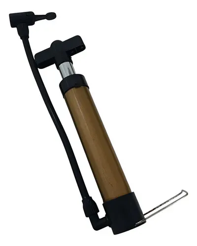 Mini Bomba Dourado De Ar Manual Bicicleta Portátil