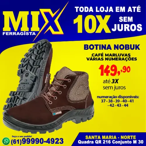 Botina Nobuk Café Marluvas Várias Numerações