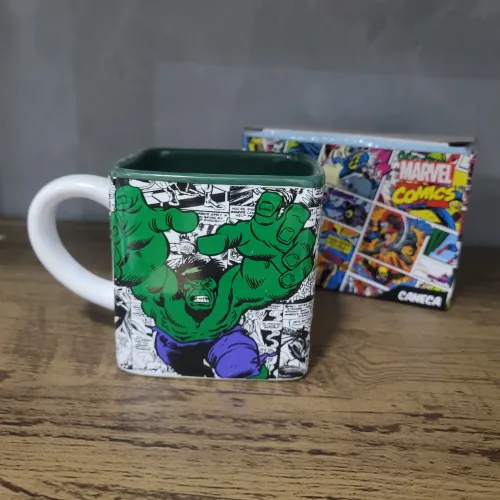 Caneca Quadrada Marvel Hulk Oficial