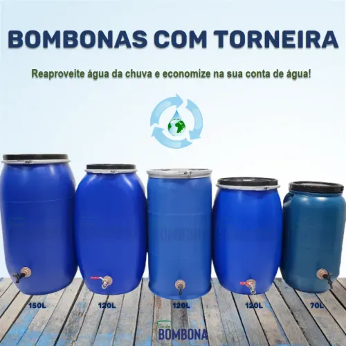 Bombonas com Torneira (Reservatório/ Cisterna/Tambores/Toneis)