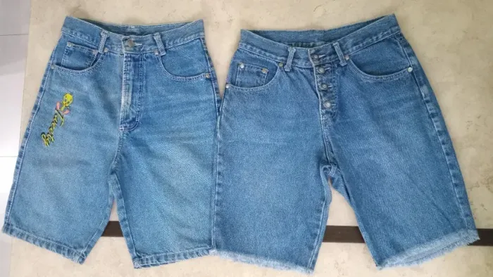 Desapego Usadas 2 bermudas femininas vintage cintura alta tam 42