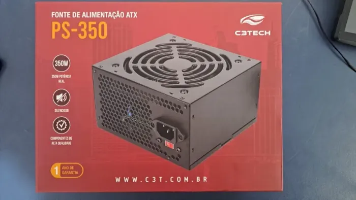 FONTE DE ALIMENTAÇÃO ATX PS-350 C3TECH NOVO LACRADO FRETE GRÁTIS PARA MACEIÓ
