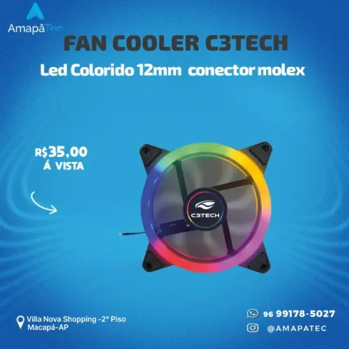 Cooler Fan Led C3tech conector molex