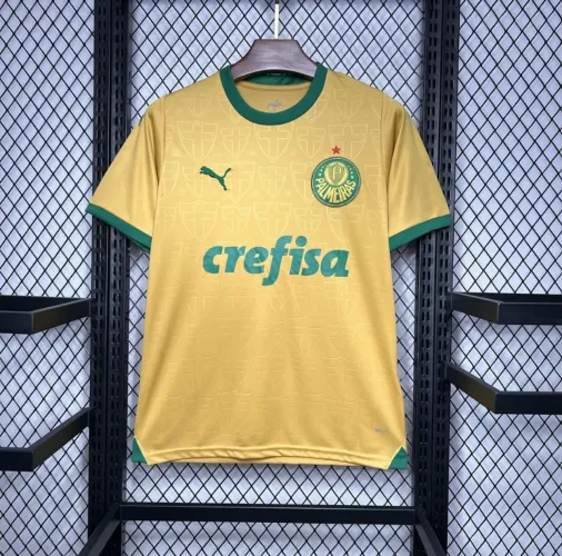 Camisa 3 Palmeiras M e G - 24/25 sn° Torcedor Puma Masculina - Dourado+Verde