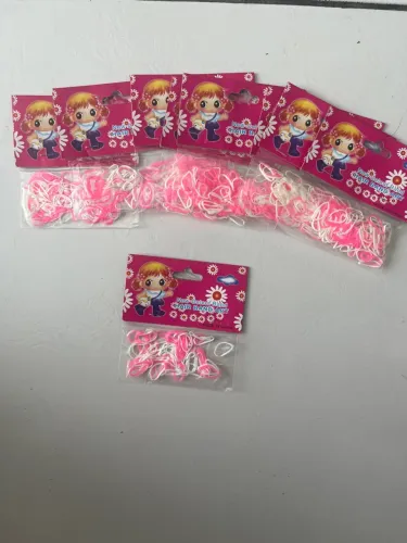 Elásticos Liguinha pequeno de cabelo coloridos - Pacote com 6