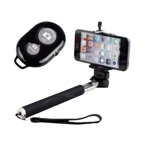 Pau de Selfie Com Suporte e Controle Bluetooth 