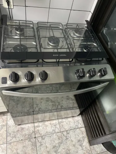 Imperdível! Fogão Brastemp 5 Bocas Cor Inox