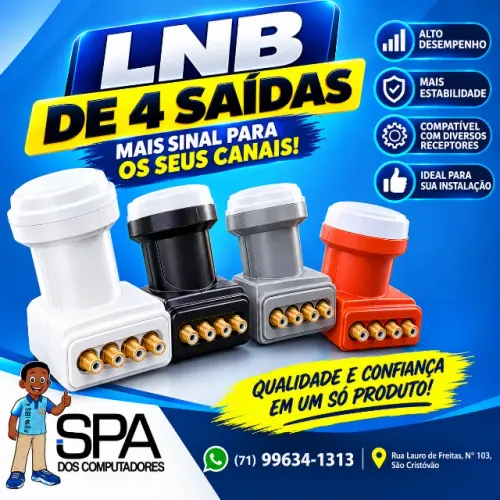 Lnb 4 saídas Quádruplo Universal