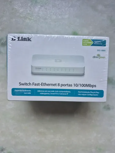 Switch Fast Ethernet 8 - lacrado Novo
