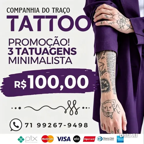 PROMOÇÃO TATUAGEM MINIMALISTA